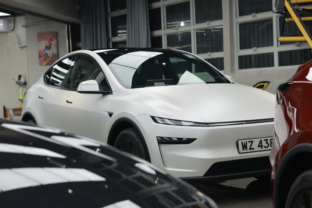 PPS噴塗式保護膜施工 - Tesla Model Y噴BMW珍珠白色(A96) - Car Something香港