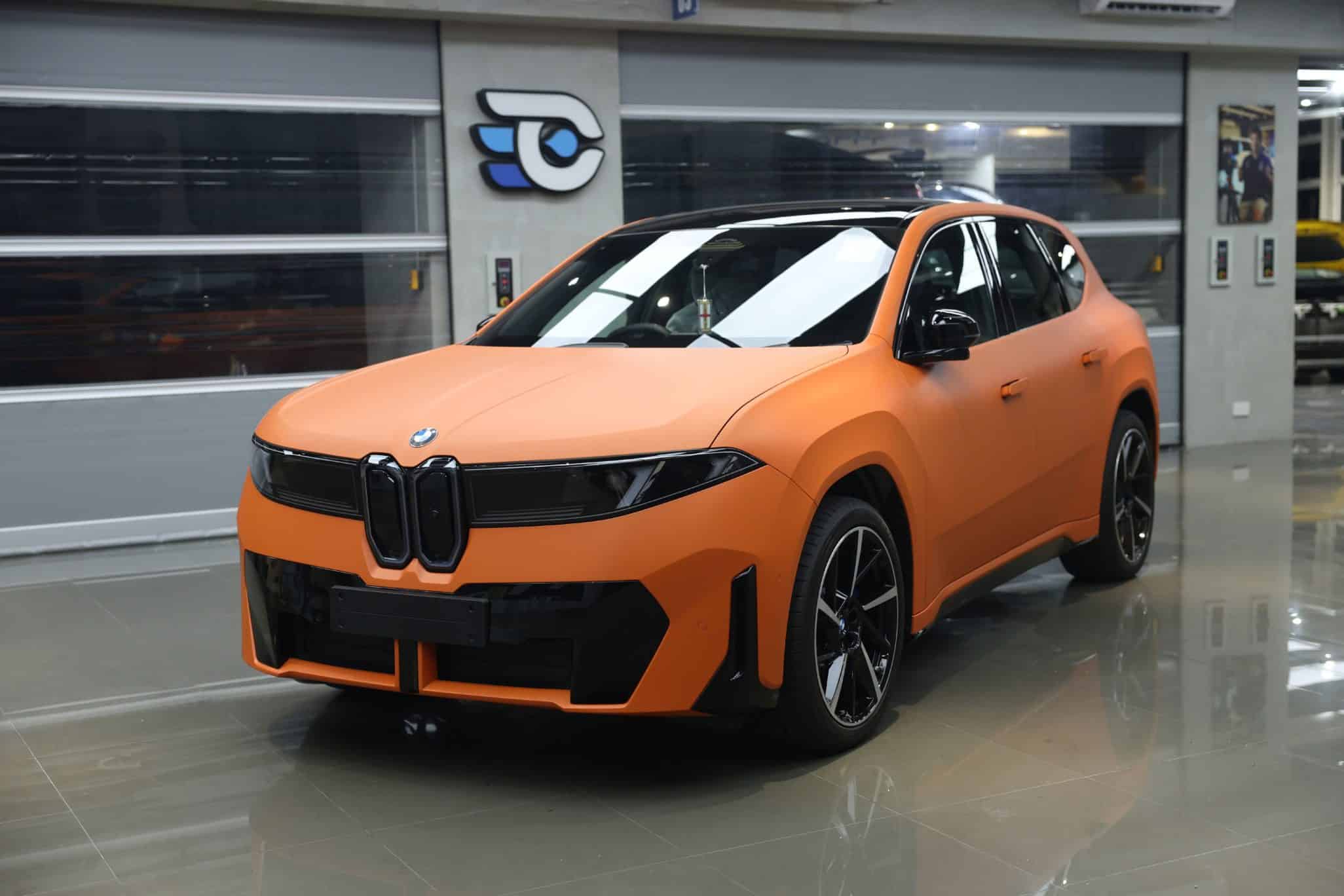 BMW iX3 啞橙色 轉色啞面 PPS 噴塗保護膜施工