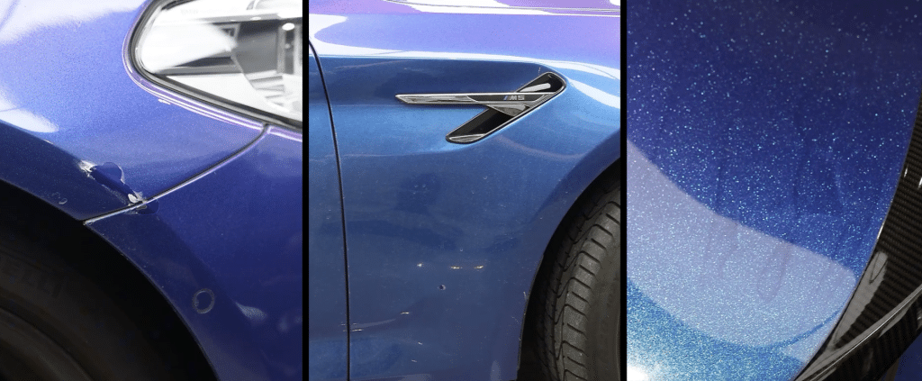 BMW M5 施工 PPS 噴塗式保護膜，突破傳統 PPF 物理限制，完美解決分刀摺縫與黑邊問題。
